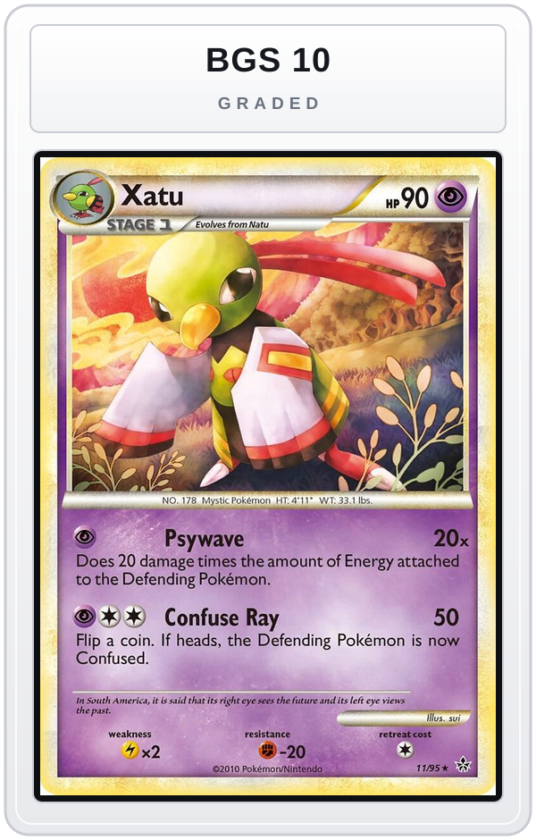 Graded - Xatu — BGS 10 graded overlay