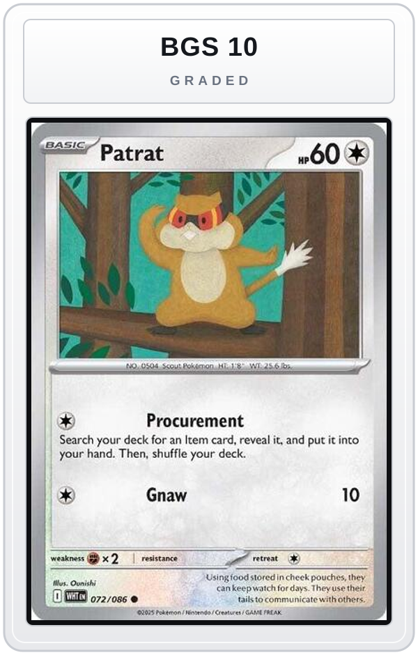 Graded - Patrat — BGS 10 graded overlay