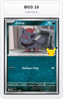 Graded - Zorua — BGS 10 graded overlay