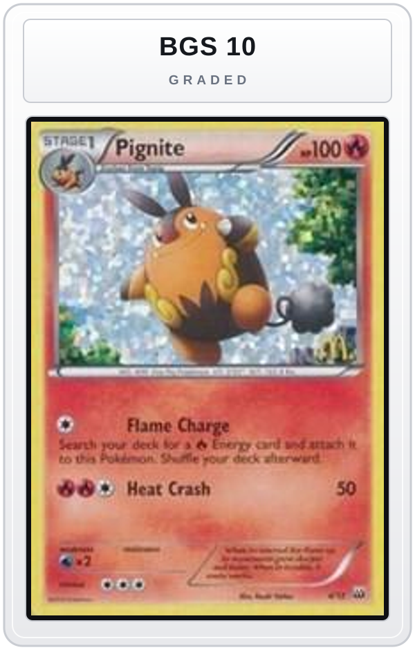 Graded - Pignite - 4/12 — BGS 10 graded overlay