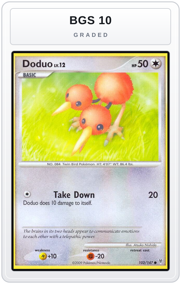 Graded - Doduo — BGS 10 graded overlay