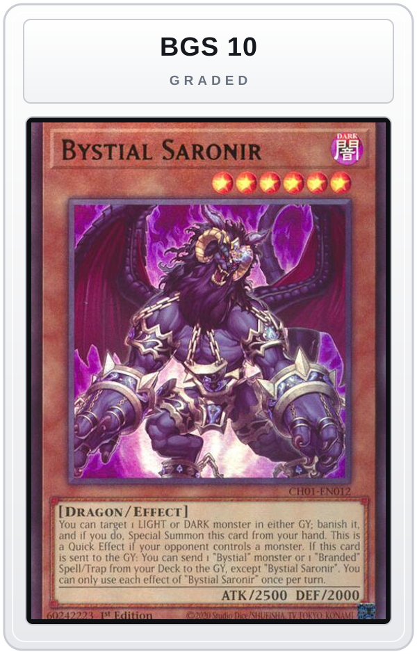 Graded - Bystial Saronir — BGS 10 graded overlay