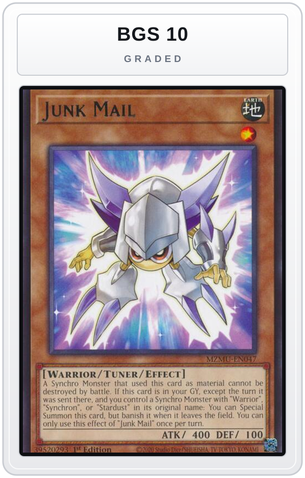 Graded - Junk Mail — BGS 10 graded overlay