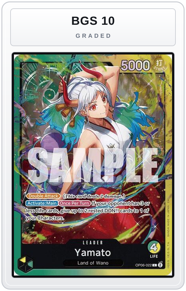 Graded - Yamato (OP06-022) — BGS 10 graded overlay