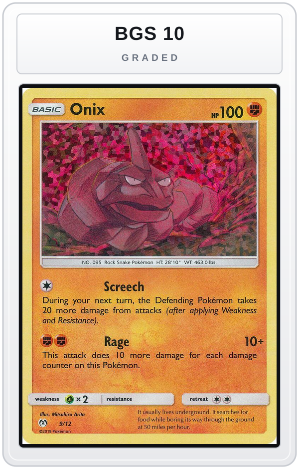 Graded - Onix - 9/12 — BGS 10 graded overlay