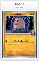 Graded - Team Rocket's Diglett — BGS 10 graded overlay