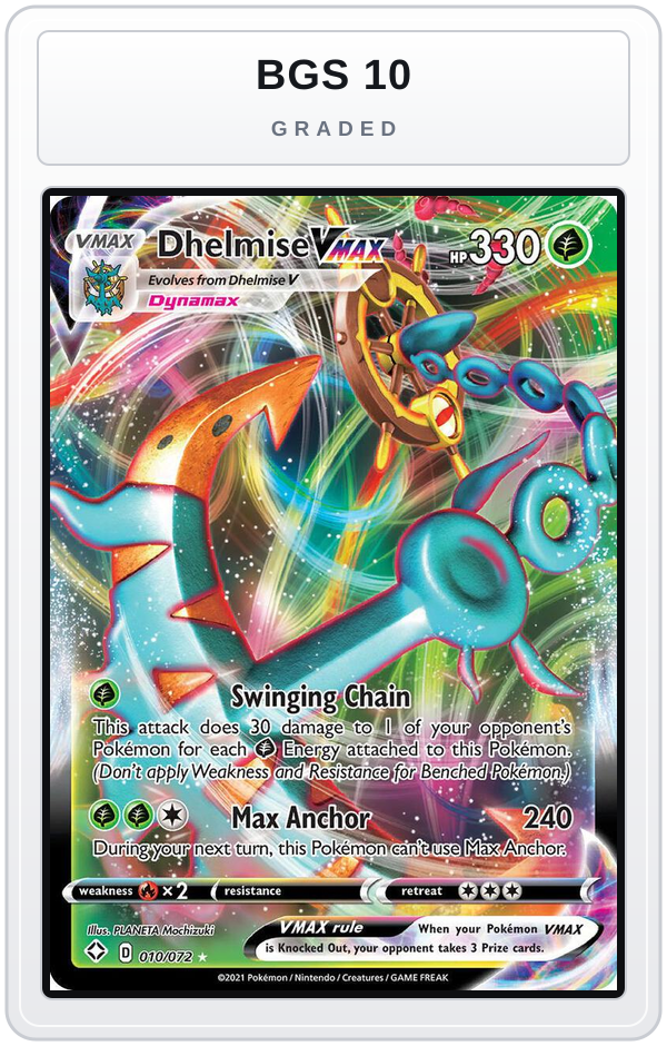 Graded - Dhelmise VMAX — BGS 10 graded overlay