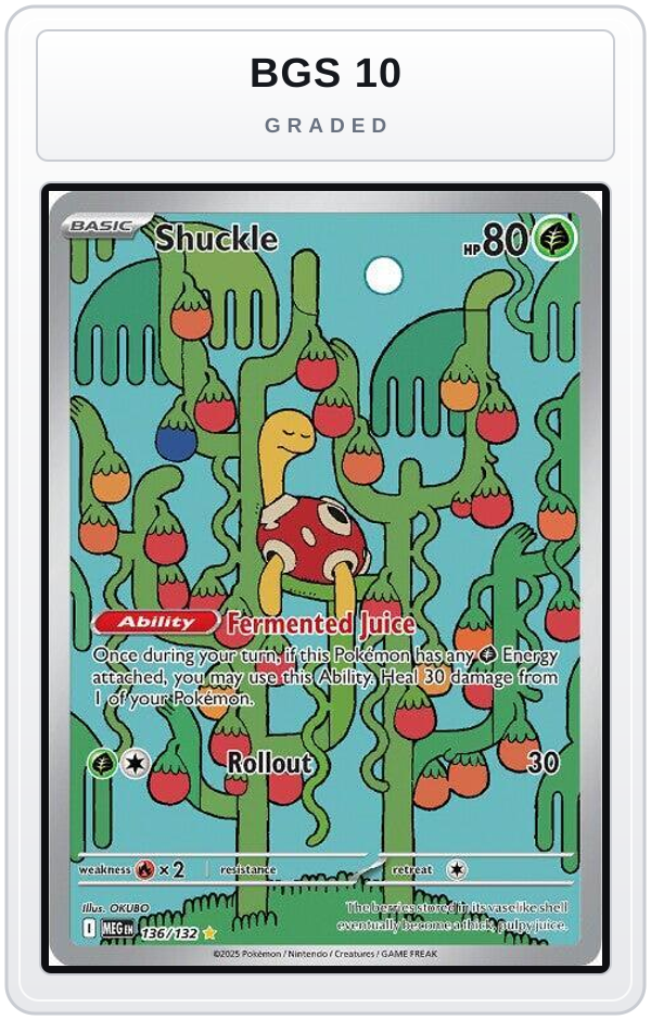 Graded - Shuckle - 136/132 — BGS 10 graded overlay