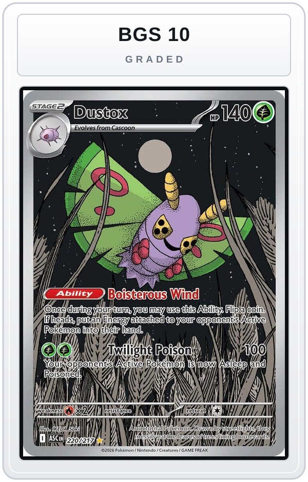 Graded - Dustox - 220/217 — BGS 10 graded overlay