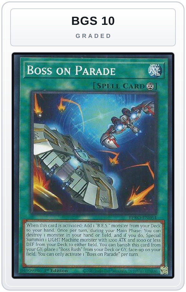 Graded - Boss on Parade — BGS 10 graded overlay