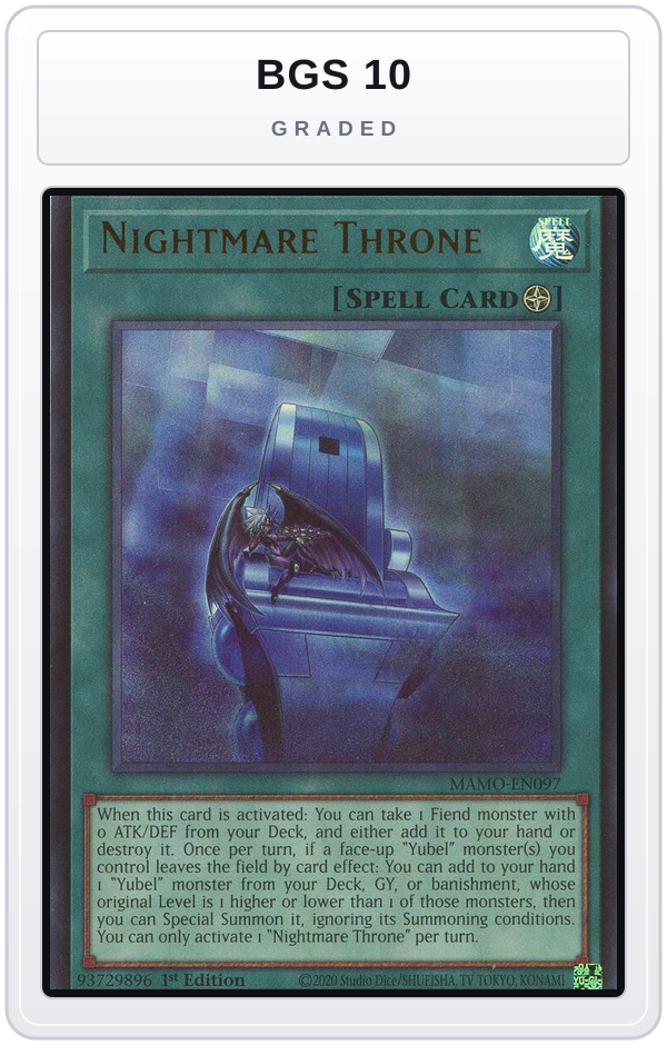 Graded - Nightmare Throne — BGS 10 graded overlay