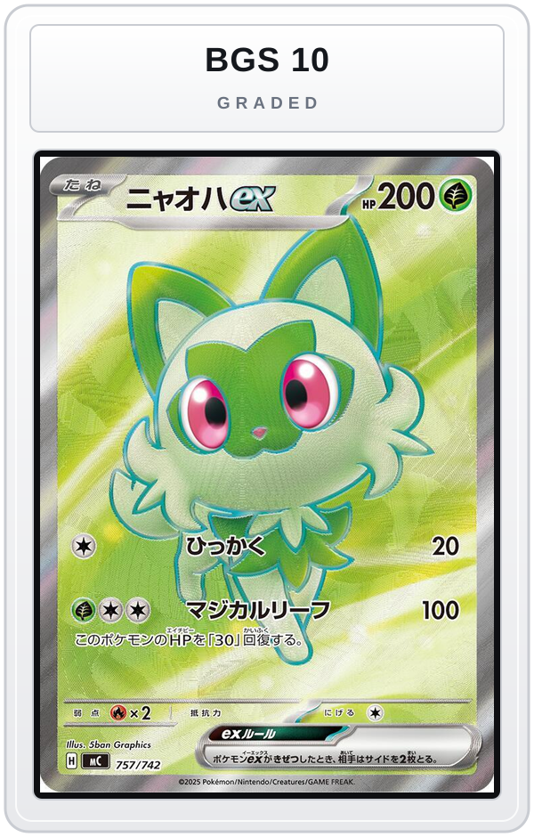 Graded - Sprigatito ex -757/742 — BGS 10 graded overlay