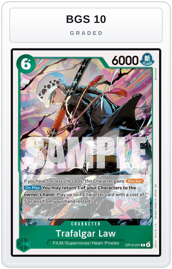 Graded - Trafalgar Law — BGS 10 graded overlay