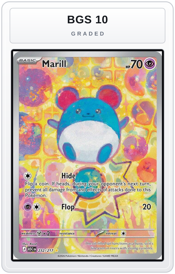 Graded - Marill - 232/217 — BGS 10 graded overlay