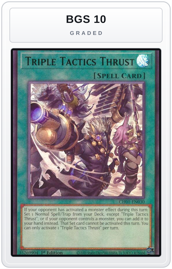 Graded - Triple Tactics Thrust — BGS 10 graded overlay
