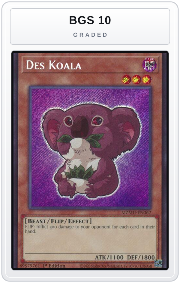 Graded - Des Koala — BGS 10 graded overlay