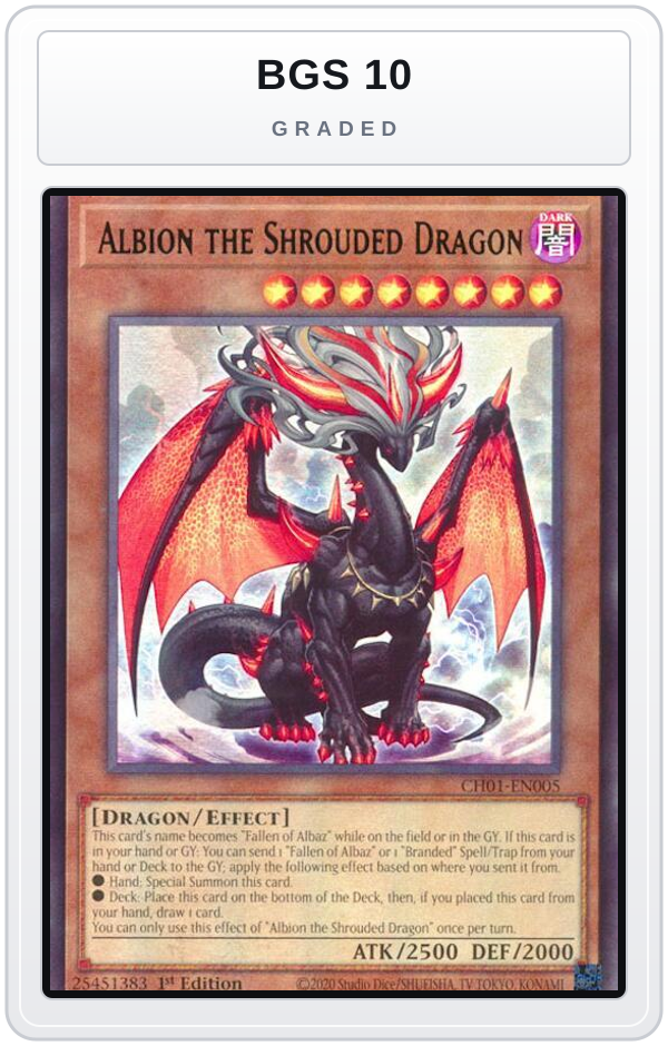 Graded - Albion the Shrouded Dragon — BGS 10 graded overlay