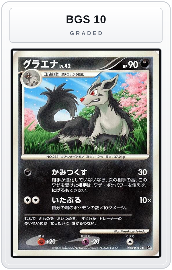 Graded - Mightyena — BGS 10 graded overlay