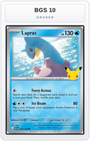 Graded - Lapras - 017/128 — BGS 10 graded overlay