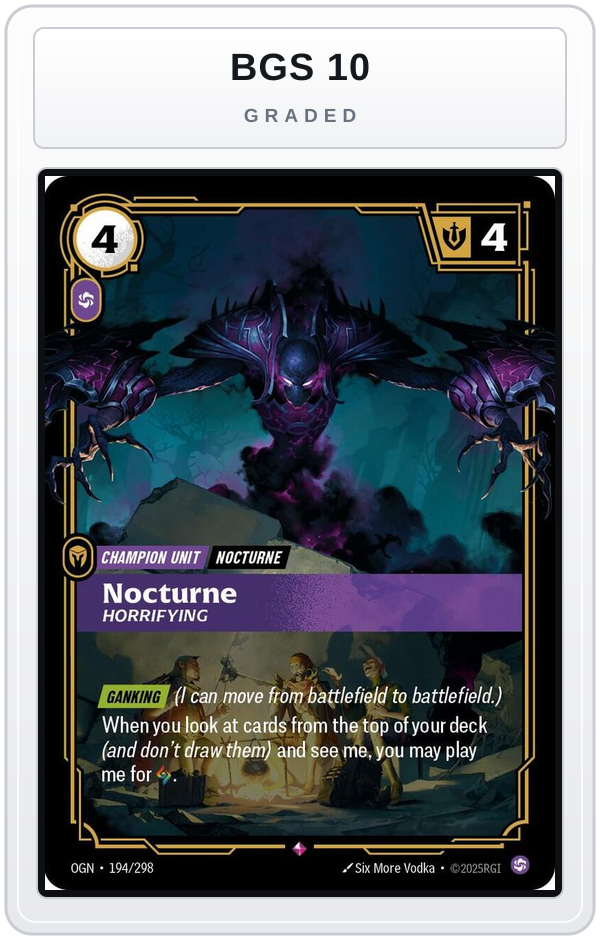 Graded - Nocturne, Horrifying — BGS 10 graded overlay