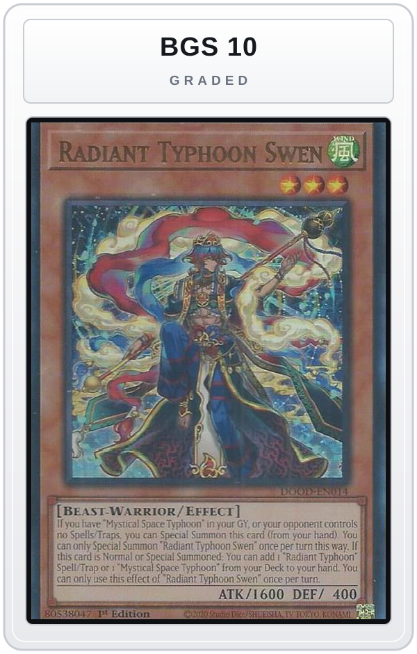 Graded - Radiant Typhoon Swen — BGS 10 graded overlay