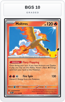 Graded - Moltres - 011/128 — BGS 10 graded overlay