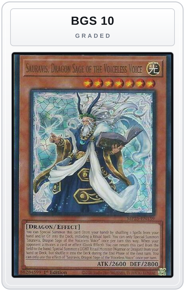 Graded - Sauravis, Dragon Sage of the Voiceless Voice — BGS 10 graded overlay