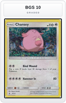 Graded - Chansey - 10/12 — BGS 10 graded overlay