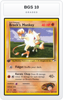 Graded - Brock's Mankey (68) — BGS 10 graded overlay