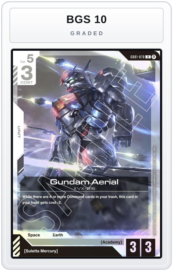Graded - Gundam Aerial — BGS 10 graded overlay