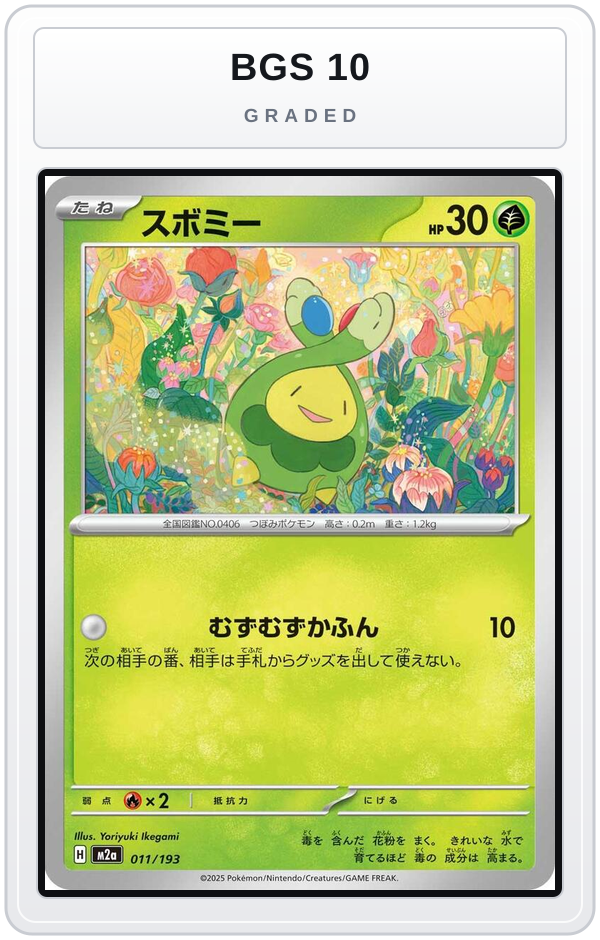 Graded - Budew - 011/193 — BGS 10 graded overlay