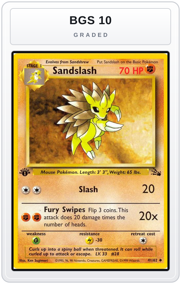Graded - Sandslash — BGS 10 graded overlay