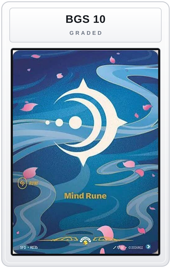 Graded - Mind Rune (R03b) — BGS 10 graded overlay