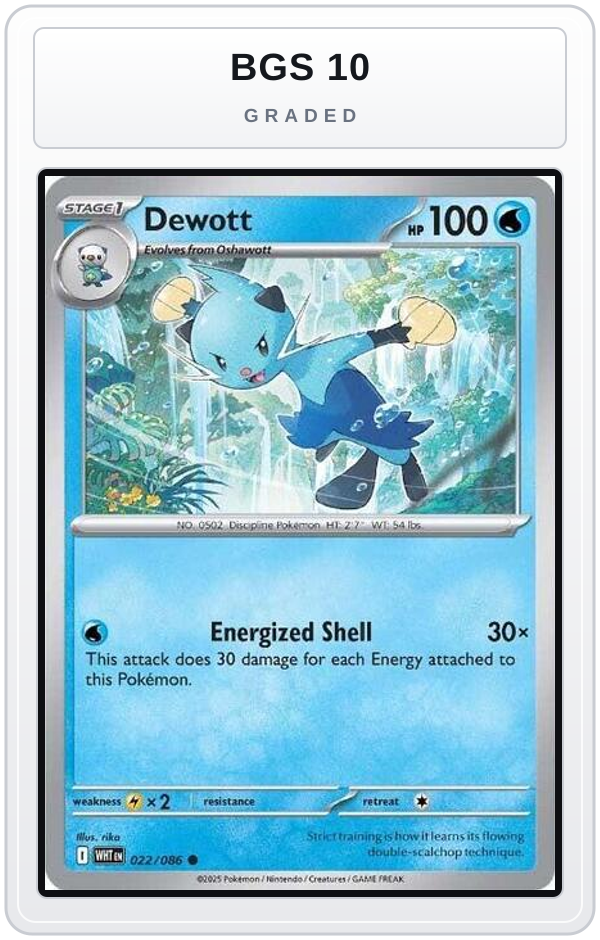 Graded - Dewott — BGS 10 graded overlay