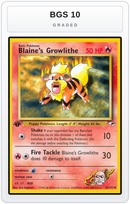 Graded - Blaine's Growlithe (35) — BGS 10 graded overlay