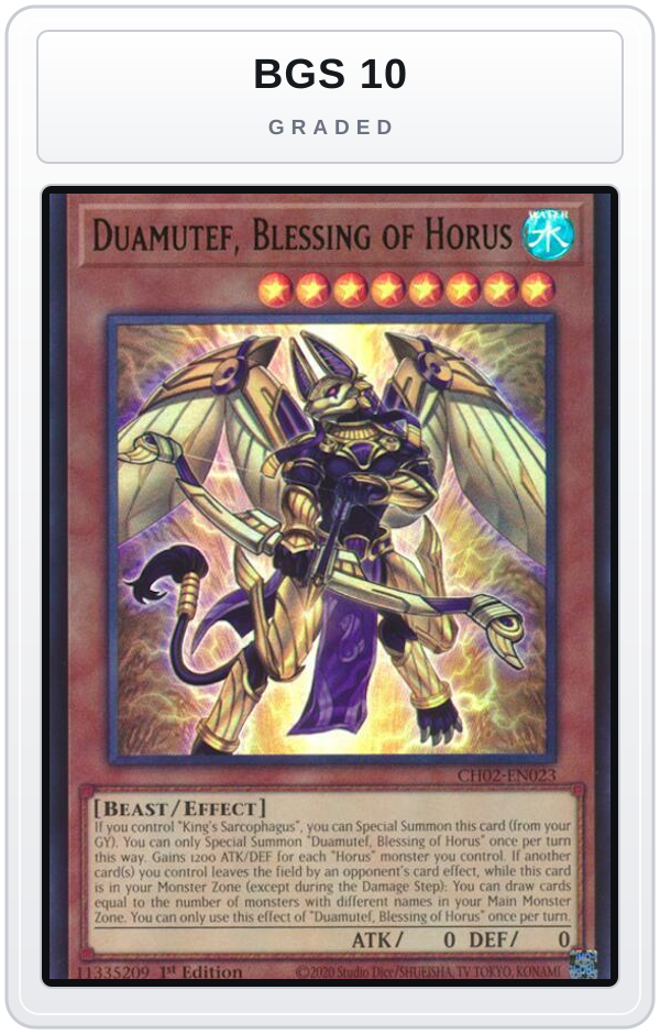 Graded - Duamutef, Blessing of Horus — BGS 10 graded overlay