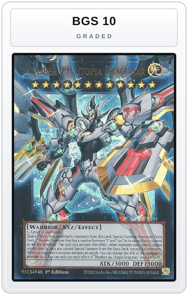 Graded - Number 99: Utopia Dragonar — BGS 10 graded overlay