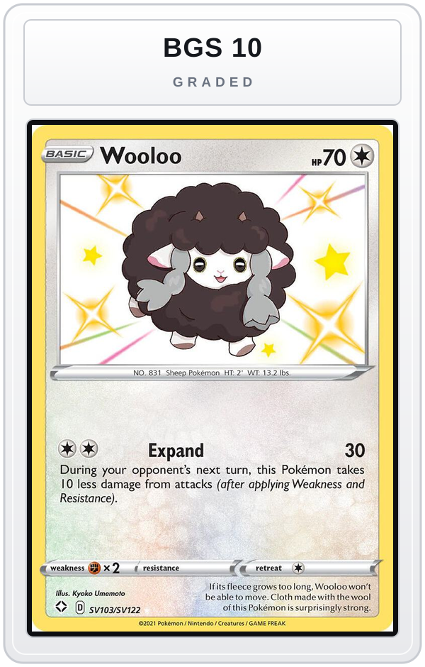 Graded - Wooloo — BGS 10 graded overlay