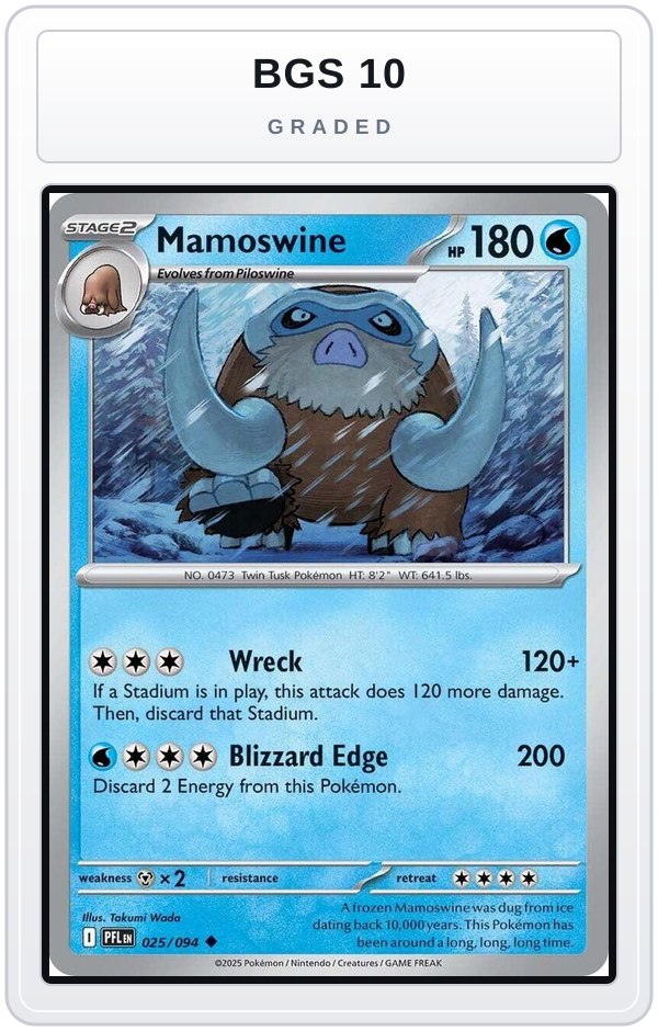 Graded - Mamoswine — BGS 10 graded overlay