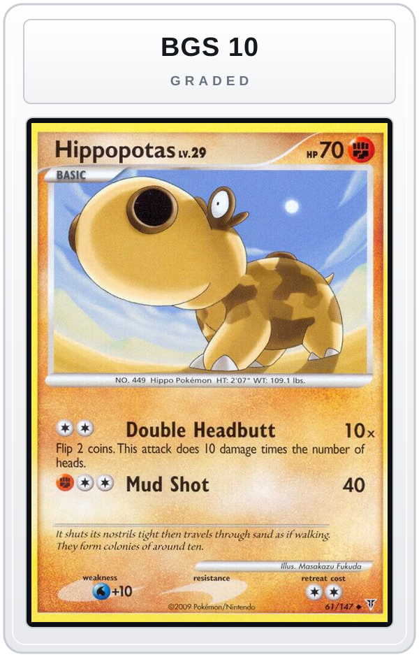 Graded - Hippopotas — BGS 10 graded overlay