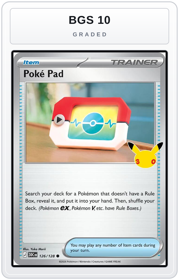 Graded - Poke Pad — BGS 10 graded overlay