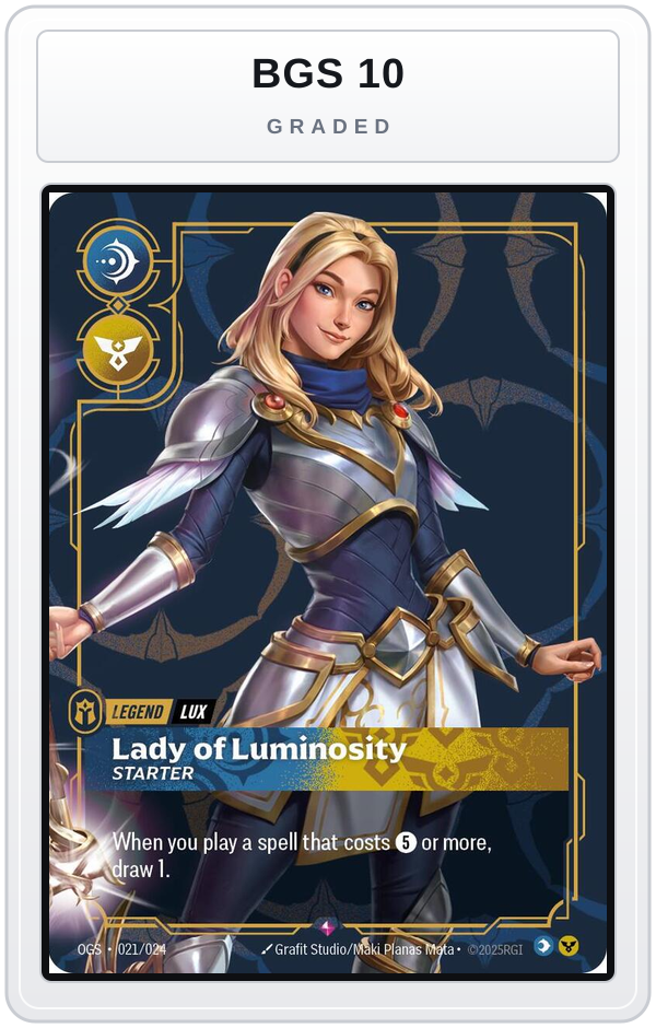 Graded - Lux - Lady of Luminosity (Starter) — BGS 10 graded overlay