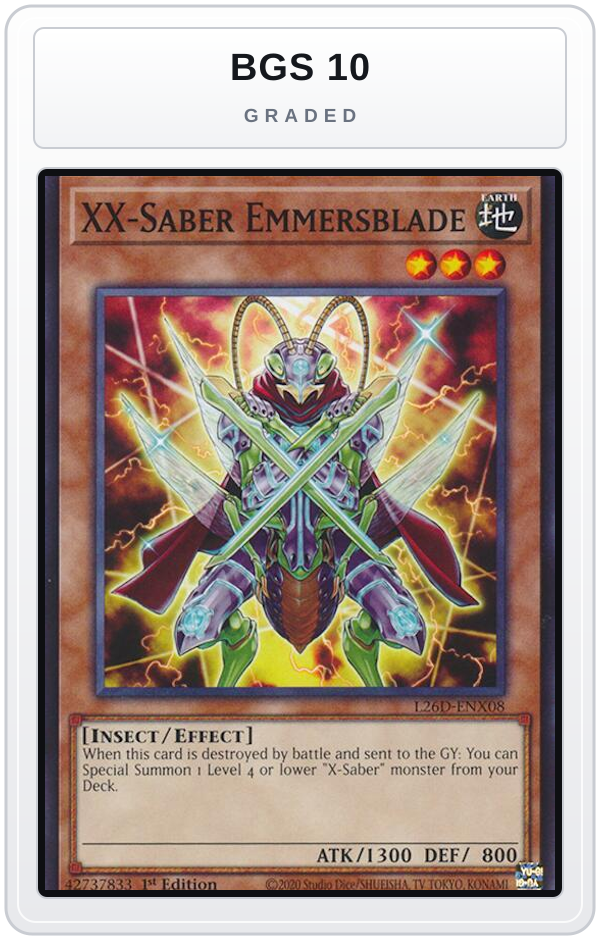 Graded - XX-Saber Emmersblade — BGS 10 graded overlay