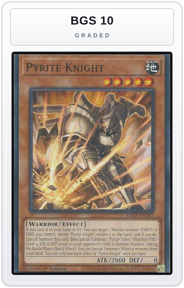 Graded - Pyrite Knight — BGS 10 graded overlay