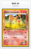 Graded - Blaine's Charmander — BGS 10 graded overlay
