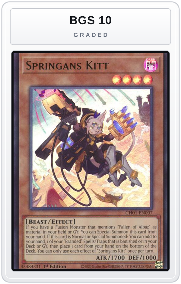 Graded - Springans Kitt — BGS 10 graded overlay