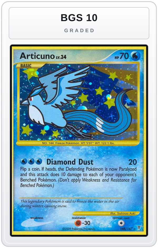 Graded - Articuno (148) — BGS 10 graded overlay