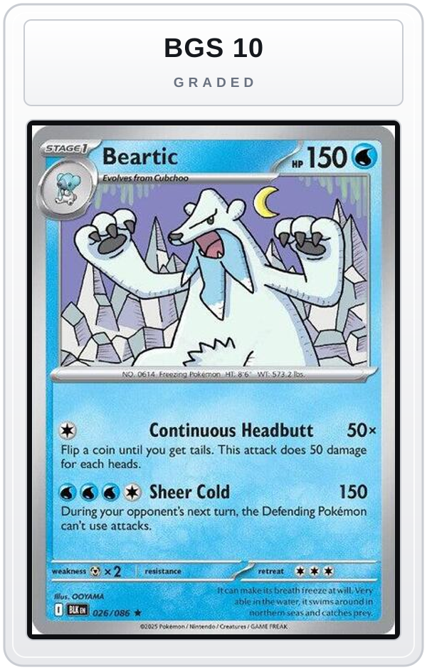 Graded - Beartic — BGS 10 graded overlay