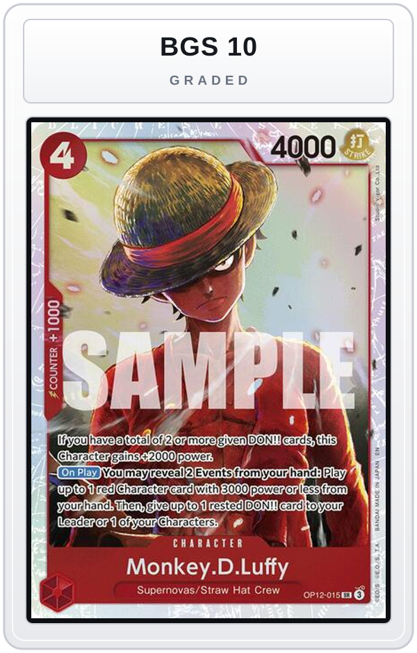 Graded - Monkey.D.Luffy — BGS 10 graded overlay