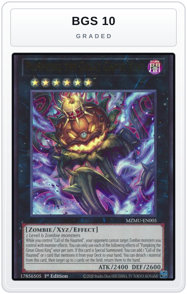 Graded - Pumpking the Great Ghost King — BGS 10 graded overlay